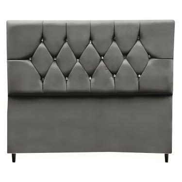 Imagem de Cabeceira Estofada Cama Casal Queen Size 160 Cm Suede Nina Cor:cinza