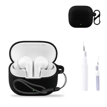 Imagem de Capa para Baseus Bass BP1 NC, capa protetora para fone de ouvido NOUKAJU (com mosquetão + cordão + caneta de limpeza) à prova de quedas, arranhões, à prova de choque, capa para Baseus Bass BP1 NC