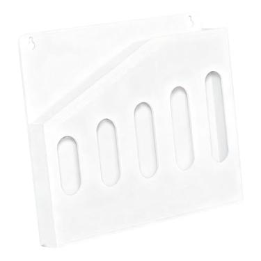 Imagem de KiBcsLic Suporte para canudos em acrílico, reutilizável e fácil de limpar, organizador de canudos para copos e mesas, para uso em balcões armários, Branco