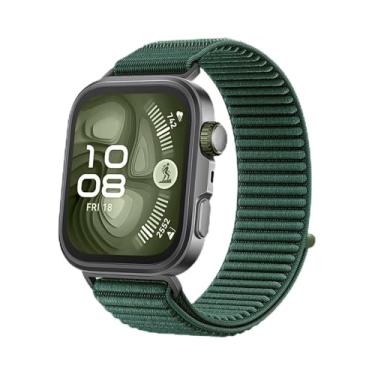 Imagem de Compatível com as pulseiras de tecido da série Huawei Fit3/Fit4/Fit4 Pro, feitas de nylon, com um sistema dinâmico de argolas, oferecendo um ajuste confortável e confortável e portabilidade leve