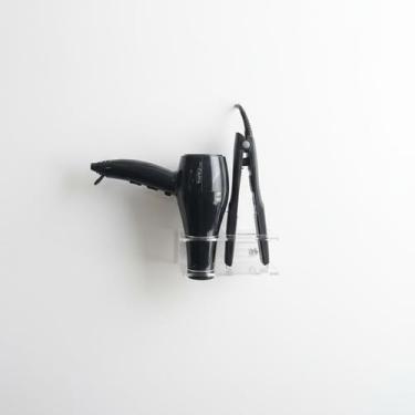 Imagem de Suporte de Parede em Acrílico para Secador e Prancha, Organizador de Banheiro (Branco)