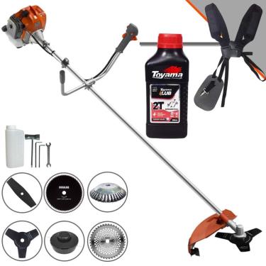 Imagem de Podador de Grama Multifuncional Tekna RL520ACN-TK À Gasolina 52cc 2HP de Potência 9.000rpm Motor 2T Roçadeira Completa 6 Em 1 + ÓLEO TOYAMA FG50