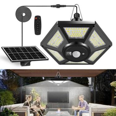 Imagem de Luz Solar Pendente 180LED Com Sensor De Movimento Remoto 5 Modos Para 