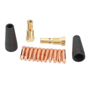 Imagem de Kit de pontas de bocal sem gás 15 peças com eletrodo de 1 mm para soldagem FC90 80GL MIG para Century FC90