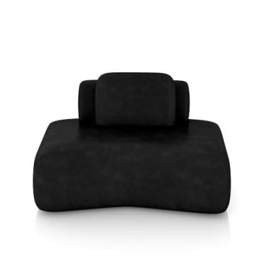 Imagem de Sofá Ilha Sala de Estar Dakota 174cm Modulado Encosto Almofada Solta PU Preto G33 - Gran Belo