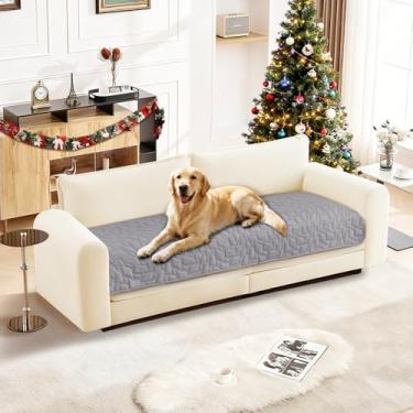 Imagem de CYCMACO Capas de sofá impermeáveis para animais de estimação, capa de cama de cachorro impermeável, cobertores macios antiderrapantes para cães, lavável, cobertor para cães grandes e gatos (76 x 133