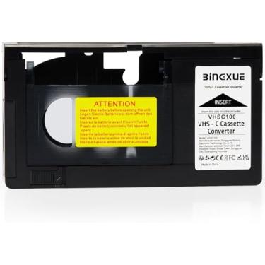 Imagem de Bingxue Cassete VHS-C, SVHS VHS-C para VHS para conversão digital para reprodutor de videocassete, leitor de cassete de vídeo, VHS motorizado para coletores de fita e captador de vídeo doméstico