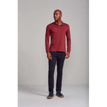 Imagem de Camisa Polo Manga Longa Malha Slim Fit - Marrom Capuccino - HIGHSTIL, 