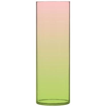 Imagem de Vasos e plantadores de plástico degradê rosa e verde blush, vasos de centro de mesa para decoração de mesa de centro de mesa, 30 cm x 9,9 cm