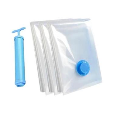 Imagem de Sacos De Armazenamento a Vácuo Que Economizam Espaço Para Roupas E Rou