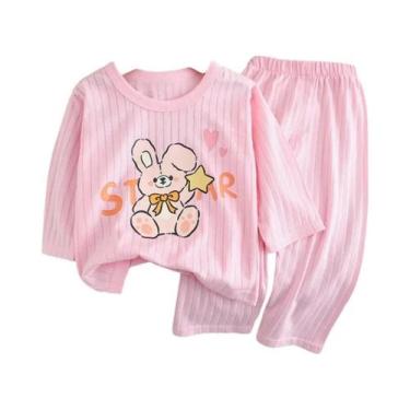 Imagem de Conjunto De Roupas Com Estampa De Urso Bebê, Pijama De Algodão De Mang