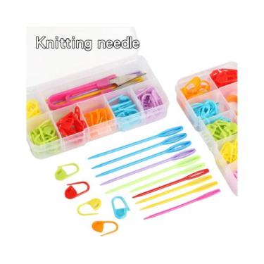 Imagem de Marcação de gancho de crochê contador de tricô colorido, ferramenta de