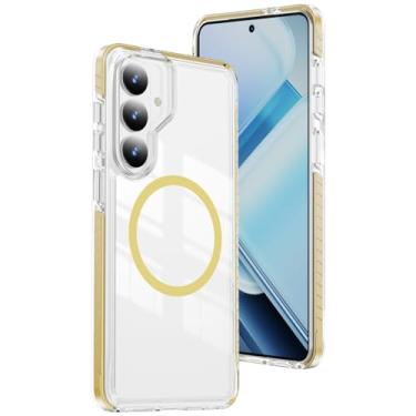 Imagem de DEERLAMN Capa magnética transparente para Samsung Galaxy S26 Plus, proteção contra quedas de grau militar, antiarranhões, transparente, ultrafina, não amarela, à prova de choque, amarela
