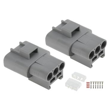 Imagem de Partuto 1 conjunto de conector de controle de ventilador elétrico de 3 pinos para Toyota macho fêmea adaptador terminal alojamento conector No.61880129/61890165