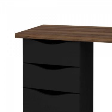 Imagem de Escrivaninha 10 Gavetas Due Artany Nogal/preto