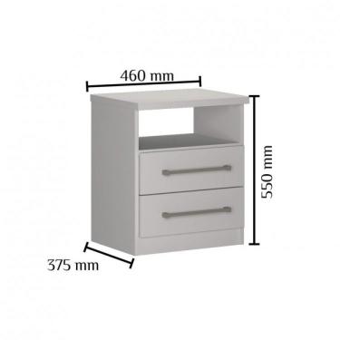 Imagem de Criado Mudo 2 Gavetas Cm24 Nova Mobile