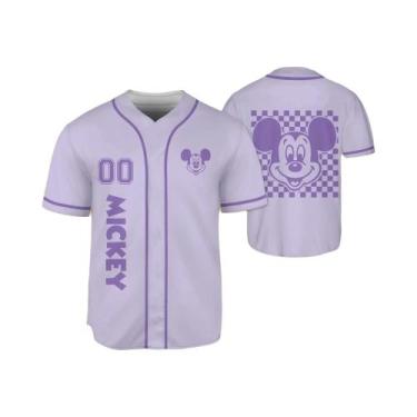 Imagem de Camisa De Beisebol Com Estampa Do Mickey Mouse Para Crianças, Jovens, 