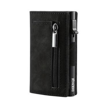 Imagem de Carteira Masculina De Luxo Antifurto Minimalista Com Clipe Magnético P