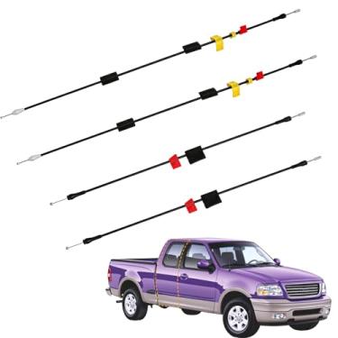 Imagem de KPALAG Cabo de trava superior e inferior da porta traseira, kit de reparo de cabo de liberação de trava de porta traseira compatível com F150 F250 F150 Heritage substituição de cabine estendida