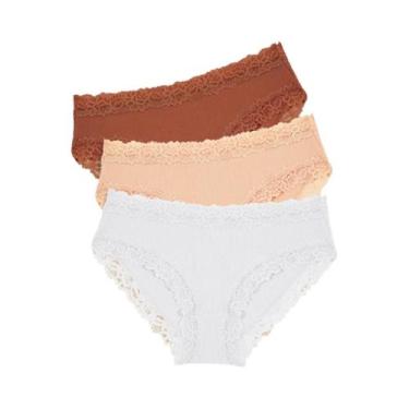 Imagem de Conjunto De Calcinhas De Renda Sexy Para Mulheres Em Algodão Floral Ba