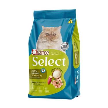 Imagem de Ração Quatree Select Gato Castrado Sênior +7 Frango 3Kg