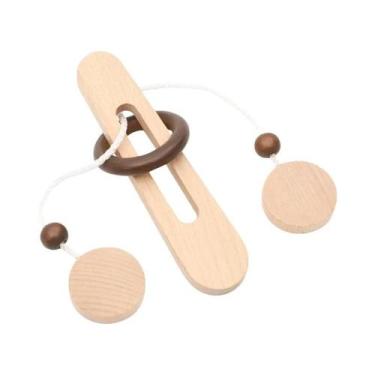 Imagem de Quebra-Cabeça Clássico De Anel Mágico De Madeira, Jogo De Inteligência