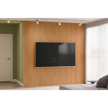 Imagem de Painel p/ Quarto até 90 Pol Modular 2.6 Ripado 258x250cm Nature Fosco - Linea Brasil