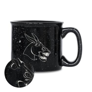 Imagem de Rico Industries Caneca de café NCAA Central Missouri Mules 455 g Speckle Camper, logotipo gravado a laser profundo, caneca de acampamento de cerâmica, esmalte Speckle