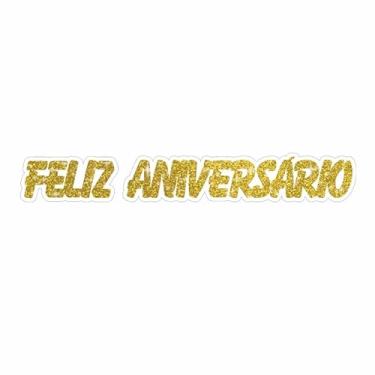 Imagem de PAINEL FELIZ ANIVERSARIO GLITTER DOURADO