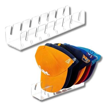 Imagem de 2X Suporte Organizador De Bonés Em Acrílico Expositor De Bon