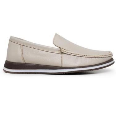 Imagem de Mocassim Loafer Florença em Couro Floater 081 - Franboots, Branco, 39