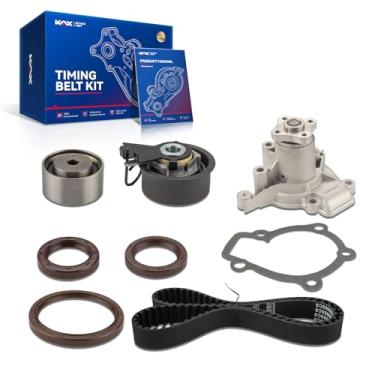 Imagem de KAX Kit de correia dentada com bomba de água adequada para Hyundai E-lan-tra 2006-2012, Kia Soul 2010-2011, Spectra 2006-2009, Sportage 2006-2009, Tucson Spectra5 Tiburon 2.0L, OE# TCKWP284A, TS26284A