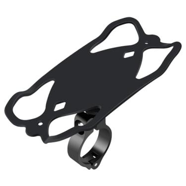 Imagem de Vroomoto Suporte de telefone para bicicleta, placa de silicone + braçadeira de liga de alumínio, suporte estável e absorvente de choque, rotação de 360 graus, para instalação de anéis de fixação de