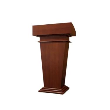 Imagem de Púlpito de madeira para igreja, escola, escritório e suporte de pódio, escola marrom/branco (marrom)