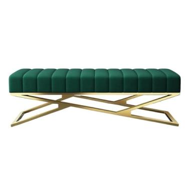 Imagem de Loja de roupas modernas, provadores, sala de verificação, sofá, banco, moderno, simples, quarto, entrada de cabeceira (verde, 120 x 40 x 40 cm)
