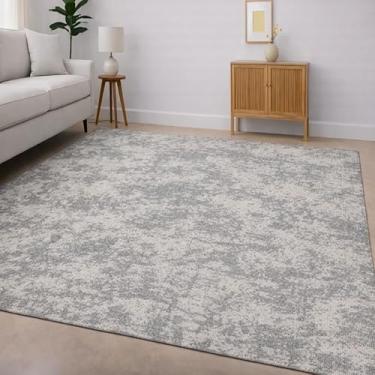 Imagem de Tapete para sala de estar, material de algodão puro. Espesso e macio, lavável na máquina! (Mesclado Cinza e Cru,3,00x1,50 M)