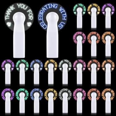 Imagem de EYNDYN 24 Mini Ventiladores Portáteis De Mão A Granel Para Convidados, Ventilador Potente Com Bateria Led, Pequenos Ventiladores Pessoais, Obrigado Por Comemorar Conosco, Presentes Para O Verão, Pra