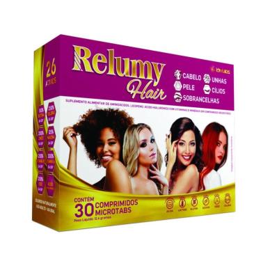 Imagem de Relumy Hair 26 Ativos Idn Labs - Caixa Com 30 Comprimidos Microtabs-Feminino