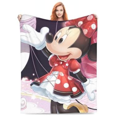 Imagem de Cobertor fofo 152 x 127 cm, cobertor de presente para mulheres e homens, cobertores de flanela macios e felpudos para sofá, viagem