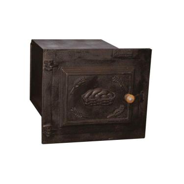 Imagem de Forno Ferro Fogão a Lenha Pequeno Porta de Ferro 50x35x30cm