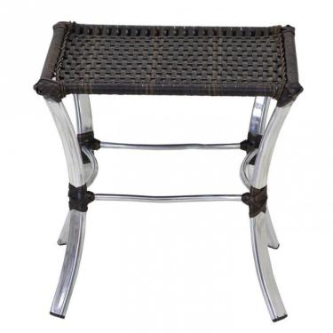 Imagem de Mesa De Centro Garden Em Alumínio E Fibra Trama Original Pedra Ferro