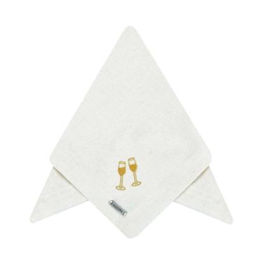 Imagem de Guardanapo Em Tecido Linhão Bordado 40x40cm Mameg Off White Tim Tim