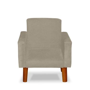 Imagem de Mini Poltrona Cadeira Infantil Nina De Criança Suede Bege