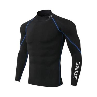 Imagem de Camiseta De Compressão Masculina De Secagem Rápida Para Corrida, Trein