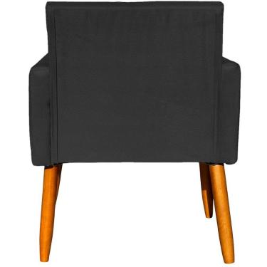 Imagem de Kit 4 Poltronas Para Recepção Nina Suede Cores Pé Palito 30cm Castanho - Suede