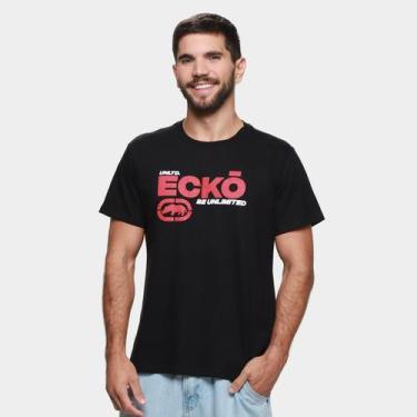 Imagem de Camiseta Ecko Unltd Becko Masculina, Preto, G
