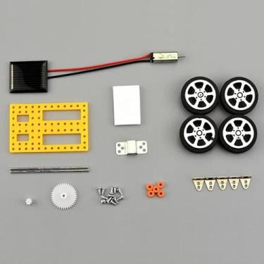 Imagem de Brinquedo Solar Para Crianças, Kit Educacional DIY Mini Carro Movido a