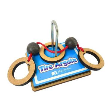 Imagem de Desafio Raciocínio Lógico Tire a Argola Brinquedos Educativos Madeira 