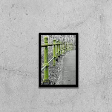 Imagem de Quadro Fotografia Ponte Verde 45X34 Com Vidro Moldura Preta