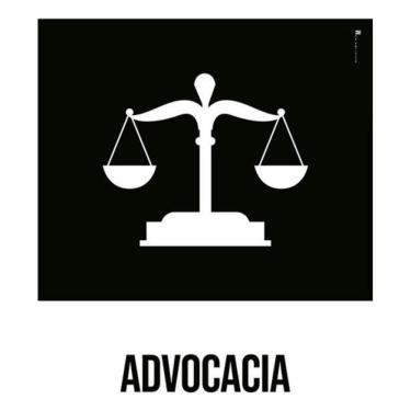 Imagem de Kit 3 Placas Advocacia Desenho